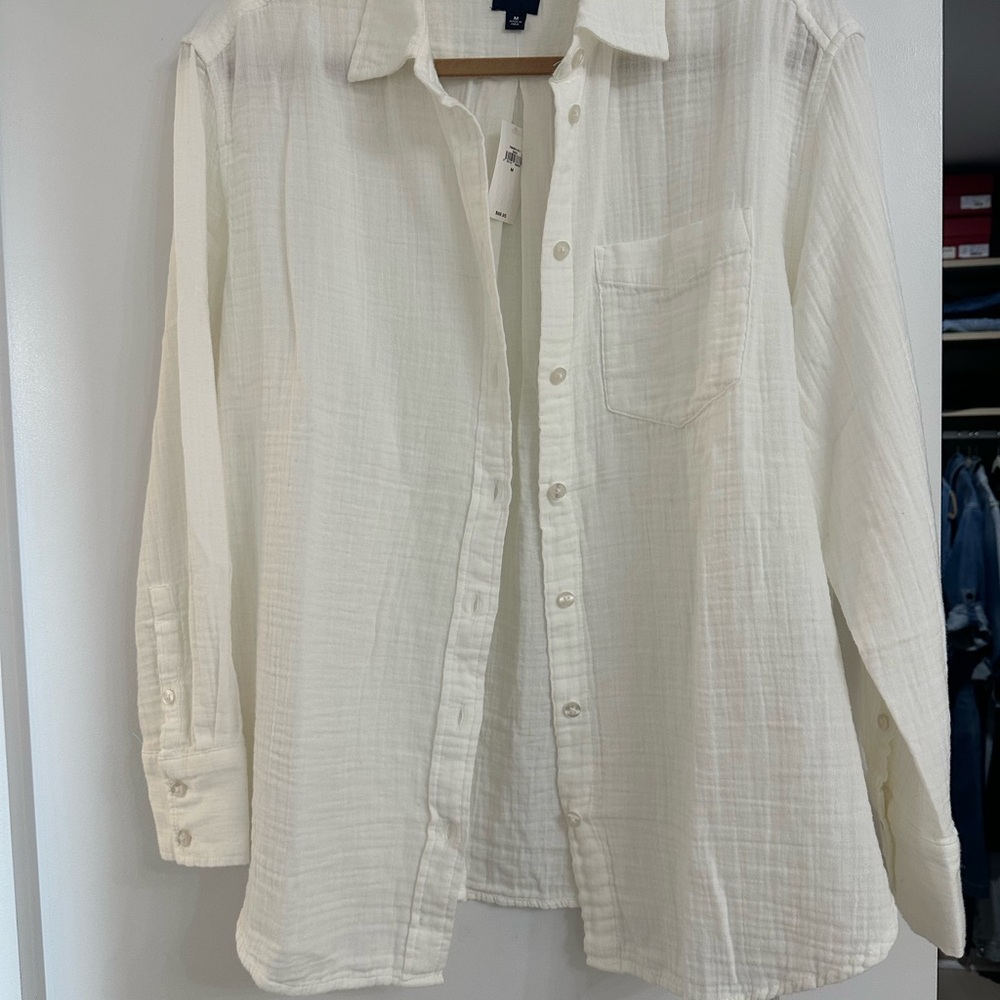 Gap White Button-Up Shirt - new w tags